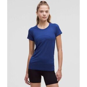 Lululemon Swiftly Tech Short-Sleeve Shirt 2.0 Hip Length Larkspur Blue Sz 6